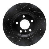 R1 Concepts 06-21 BMW 320I (USA/Canada) Rear Right Drilled & Slotted Black Brake Rotor by R1 Concepts RNC-633-31111R
