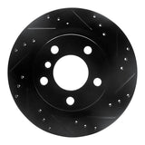 R1 Concepts 06-21 BMW 320I (USA/Canada) Rear Right Drilled & Slotted Black Brake Rotor by R1 Concepts RNC-633-31111R