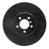 R1 Concepts 13-20 BMW 440I Gran Coupe Front Left Drilled & Slotted Black Brake Rotor by R1 Concepts RNC-633-31112L