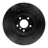 R1 Concepts 12-20 BMW M240I Coupe & Convertible Rear Left Drilled & Slotted Black Brake Rotor by R1 Concepts RNC-633-31113L