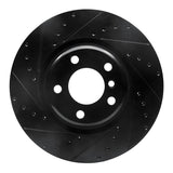 R1 Concepts 12-20 BMW M240I Coupe & Convertible Rear Left Drilled & Slotted Black Brake Rotor by R1 Concepts RNC-633-31113L