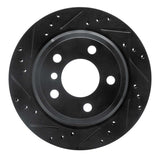 R1 Concepts 06-20 BMW 328I Rear Left Drilled & Slotted Black Brake Rotor by R1 Concepts RNC-633-31117L