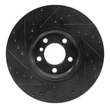 R1 Concepts 12-18 BMW 228I Front Left Drilled & Slotted Black Brake Rotor