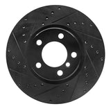 R1 Concepts 12-18 BMW 228I Front Left Drilled & Slotted Black Brake Rotor