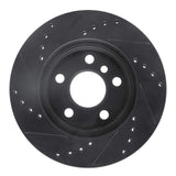 R1 Concepts 14-21 BMW i3 Front Right Drilled & Slotted Black Brake Rotor by R1 Concepts RNC-633-31123R