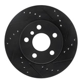 R1 Concepts 14-21 BMW i3 Front Right Drilled & Slotted Black Brake Rotor by R1 Concepts RNC-633-31123R