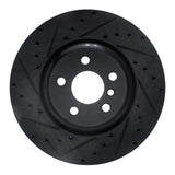 R1 Concepts 16-25 BMW 430I Rear Left Drilled & Slotted Black Brake Rotor by R1 Concepts RNC-633-31130L