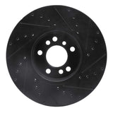 R1 Concepts 00-06 BMW X5 Front Left Drilled & Slotted Black Brake Rotor by R1 Concepts RNC-633-31135L