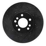 R1 Concepts 00-06 BMW X5 Front Left Drilled & Slotted Black Brake Rotor by R1 Concepts RNC-633-31135L