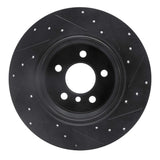 R1 Concepts 00-06 BMW X5 Rear Left Drilled & Slotted Black Brake Rotor by R1 Concepts RNC-633-31136L