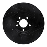 R1 Concepts 02-06 BMW X5 Front Left Drilled & Slotted Black Brake Rotor by R1 Concepts RNC-633-31137L