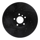 R1 Concepts 02-06 BMW X5 Front Right Drilled & Slotted Black Brake Rotor by R1 Concepts RNC-633-31137R