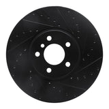R1 Concepts 02-06 BMW X5 Front Right Drilled & Slotted Black Brake Rotor by R1 Concepts RNC-633-31137R