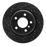 R1 Concepts 02-06 BMW X5 Rear Left Drilled & Slotted Black Brake Rotor by R1 Concepts RNC-633-31138L