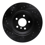 R1 Concepts 02-06 BMW X5 Rear Right Drilled & Slotted Black Brake Rotor by R1 Concepts RNC-633-31138R