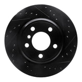 R1 Concepts 02-06 BMW X5 Rear Right Drilled & Slotted Black Brake Rotor by R1 Concepts RNC-633-31138R