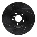R1 Concepts 04-10 BMW X3 Front Right Drilled & Slotted Black Brake Rotor by R1 Concepts RNC-633-31139R