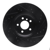 R1 Concepts 07-19 BMW X6 Rear Left Drilled & Slotted Black Brake Rotor by R1 Concepts RNC-633-31141L