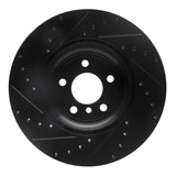 R1 Concepts 07-19 BMW X6 Rear Right Drilled & Slotted Black Brake Rotor by R1 Concepts RNC-633-31141R