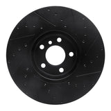 R1 Concepts 07-18 BMW X5 Front Left Drilled & Slotted Black Brake Rotor by R1 Concepts RNC-633-31142L
