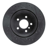 R1 Concepts 07-19 BMW X5 Rear Left Drilled & Slotted Black Brake Rotor by R1 Concepts RNC-633-31143L