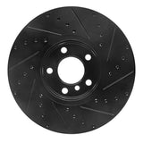 R1 Concepts 07-19 BMW X6 Front Left Drilled & Slotted Black Brake Rotor by R1 Concepts RNC-633-31144L