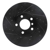 R1 Concepts 07-19 BMW X6 Front Left Drilled & Slotted Black Brake Rotor by R1 Concepts RNC-633-31144L