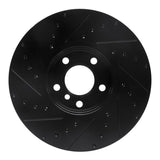 R1 Concepts 07-19 BMW X6 Front Right Drilled & Slotted Black Brake Rotor by R1 Concepts RNC-633-31144R