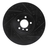 R1 Concepts 08-19 BMW X5 Front Left Drilled & Slotted Black Brake Rotor by R1 Concepts RNC-633-31145L