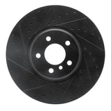 R1 Concepts 08-19 BMW X5 Front Left Drilled & Slotted Black Brake Rotor by R1 Concepts RNC-633-31145L
