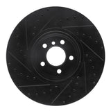 R1 Concepts 08-19 BMW X5 Front Right Drilled & Slotted Black Brake Rotor by R1 Concepts RNC-633-31145R