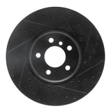 R1 Concepts 08-19 BMW X5 Front Right Drilled & Slotted Black Brake Rotor by R1 Concepts RNC-633-31145R