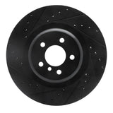 R1 Concepts 10-14 BMW X5 Rear Left Drilled & Slotted Black Brake Rotor by R1 Concepts RNC-633-31148L