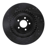 R1 Concepts 10-14 BMW X6 Rear Right Drilled & Slotted Black Brake Rotor by R1 Concepts RNC-633-31148R