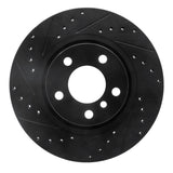 R1 Concepts 11-18 BMW X4 Rear Left Drilled & Slotted Black Brake Rotor by R1 Concepts RNC-633-31152L
