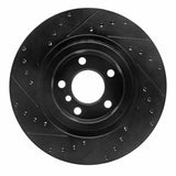 R1 Concepts 11-18 BMW X3 Rear Right Drilled & Slotted Black Brake Rotor by R1 Concepts RNC-633-31152R