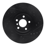 R1 Concepts 15-25 BMW X2 Front Left Drilled & Slotted Black Brake Rotor by R1 Concepts RNC-633-31157L