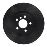 R1 Concepts 15-25 BMW X2 Front Left Drilled & Slotted Black Brake Rotor by R1 Concepts RNC-633-31157L