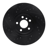 R1 Concepts 15-25 BMW 228I xDrive Gran Coupe Front Right Drilled & Slotted Black Brake Rotor by R1 Concepts RNC-633-31157R
