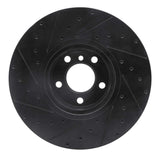 R1 Concepts 16-18 BMW X4 Right Front Drilled & Slotted Black Brake Rotor by R1 Concepts RNC-633-31159D