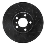 R1 Concepts 16-18 BMW X4 Right Front Drilled & Slotted Black Brake Rotor by R1 Concepts RNC-633-31159D