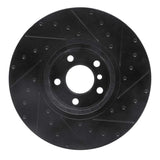 R1 Concepts 16-18 BMW X4 Left Front Drilled & Slotted Black Brake Rotor by R1 Concepts RNC-633-31160D