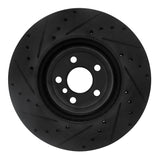 R1 Concepts 17-25 BMW 330I Front Right Drilled & Slotted Black Brake Rotor by R1 Concepts RNC-633-31168R