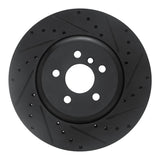 R1 Concepts 17-25 BMW 330I Front Right Drilled & Slotted Black Brake Rotor by R1 Concepts RNC-633-31168R