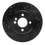 R1 Concepts 02-06 Mini Countryman And Paceman) Front Left Drilled & Slotted Black Brake Rotor by R1 Concepts RNC-633-32001L