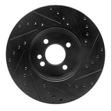 R1 Concepts 02-06 Mini Cooper (Excl Clubman) Front Left Drilled & Slotted Black Brake Rotor by R1 Concepts RNC-633-32002L