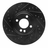 R1 Concepts 02-06 Mini Cooper (Excl Clubman) Front Left Drilled & Slotted Black Brake Rotor by R1 Concepts RNC-633-32002L