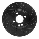 R1 Concepts 02-06 Mini Cooper (Excl Clubman) Front Right Drilled & Slotted Black Brake Rotor by R1 Concepts RNC-633-32002R