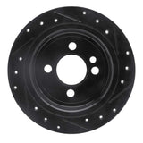 R1 Concepts 02-15 Mini Cooper (Excl Clubman) Rear Left Drilled & Slotted Black Brake Rotor by R1 Concepts RNC-633-32003L