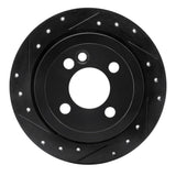R1 Concepts 02-15 Mini Cooper (Excl Clubman) Rear Left Drilled & Slotted Black Brake Rotor by R1 Concepts RNC-633-32003L
